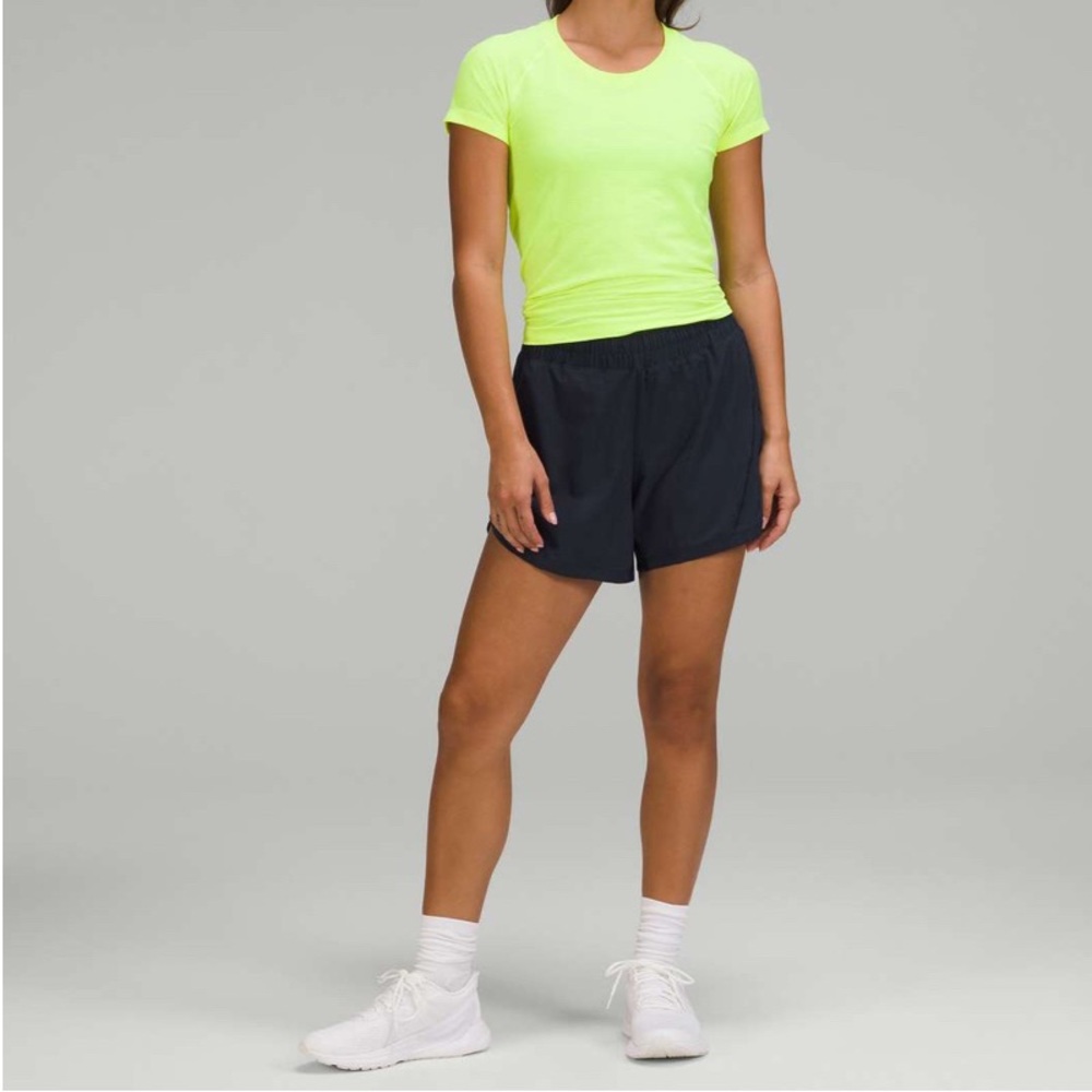 Lululemon Track That High-Rise Lined Short 5"
True Navy